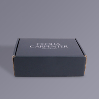Vente flash - Boîte en carton ondulé personnalisée avec laminage mat et revêtement UV, recyclable, logo personnalisé pour l'emballage de chaussures noires