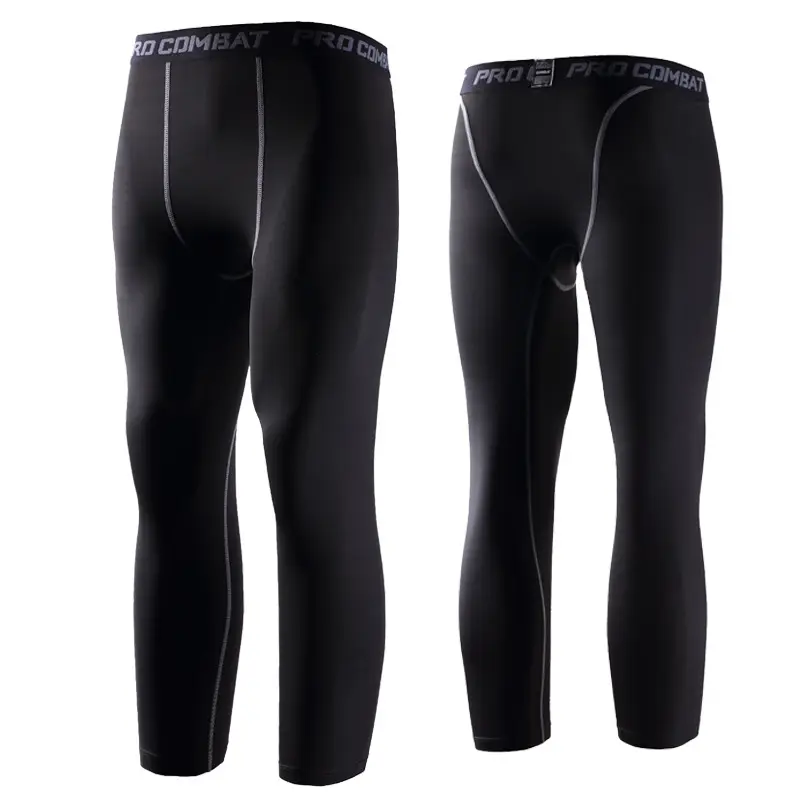 Wholesale Men's Compression Base layer Workout Leggings Tights For Men's Thermal Winter Gym Yoga Clothing Pants