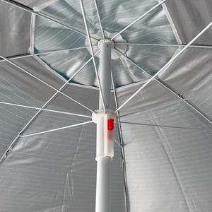 Parapluie de plage bon marché personnalisé avec logo OEM 6,5 pieds à rayures parasol anti-UV de grande taille parasol de plage extérieur inclinable - Product Image 4