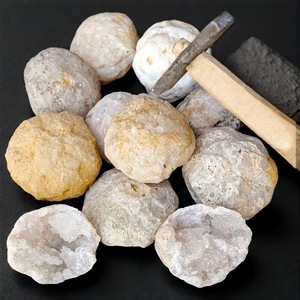 Cristal de Cuarzo Natural en Bruto, Geoda de Ágata Blanca Druzy, Piedra Semipreciosa Transparente Sin Abrir para Sanación y Regalo - Product Image 4