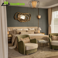 Ensemble de meubles modernes en bois massif pour chambre d'hôtel 5/4 étoiles, fabrication OEM/ODM sur mesure à l'usine de Foshan, qualité commerciale en MDF et contreplaqué