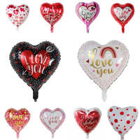 Ballons en aluminium en forme de cœur de 18 pouces « Je t'aime » en gros, pour mariage, Saint-Valentin, Halloween, remise de diplôme