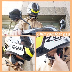 แผ่นรองคางหมวกกันน็อคสำหรับดัดแปลงรถจักรยานยนต์ xilla สีดำสีขาวสีน้ำตาลทองแดง - Product Image 4