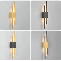 Applique murale LED minimaliste en fer avec grille en cristal, intensité variable, durée de vie de 50 000 heures, pour chambre, salon, escalier