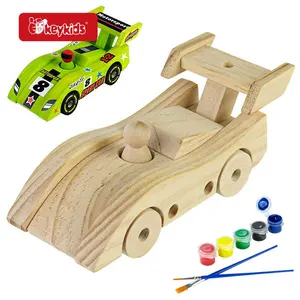 مشغولات فنية إبداعية ممتعة طلاء خشبي سياراتك الخشبية للأطفال W03A154
