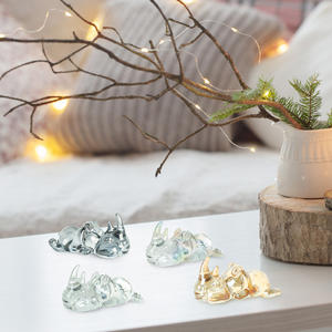 Figuras de Rinoceronte de Cristal en 4 Colores, Coleccionables, Ecológicas, Mini Bola Pulida para Decoración de Mesa y Hogar - Product Image 5