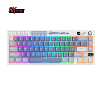 Clavier mécanique RK ROYAL KLUDGE RK M65 sans fil/BT/2.4G/USB-C, clavier gamer à joints interchangeables à chaud avec TFT