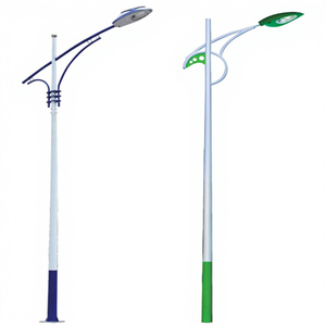 Lampione Stradale LED Decorativo 60W IP65 Impermeabile per Esterni con Palo in Acciaio Zincato a Braccio Singolo, Illuminazione Urbana CRI90 - Product Image 1