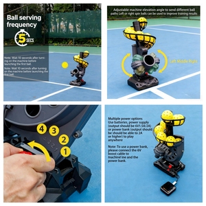 Macchina per Allenamento Pickleball, Velocità Regolabile, Traiettoria Variabile, Lanciatore Automatico <span class=keywords><strong>di</strong></span> Palline, Allenatore per Esercizi Individuali per Bambini e Adulti - Product Image 3