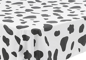 Happy Party-Mantel impermeable fácil de <span class=keywords><strong>limpiar</strong></span>, mantel desechable de plástico con estampado de pata, mantel con diseño de vaca - Product Image 6