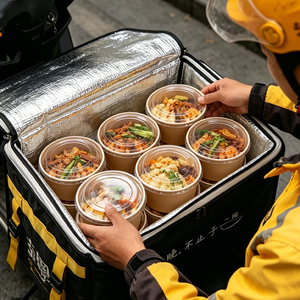 Bol à soupe en bagasse de canne à sucre biodégradable, écologique, compostable, récipient rond pour <span class=keywords><strong>salade</strong></span>, vaisselle en paille de blé de qualité alimentaire - Product Image 1