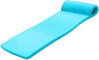 Matelas flottant portable robuste pour adultes et enfants en vinyle souple enduit de NBR avec oreiller intégré pour piscine