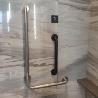 Barre d'appui en forme de T personnalisée, antidérapante, pour douche, supporte jusqu'à 500 lb, en acier inoxydable, pour salle de bain