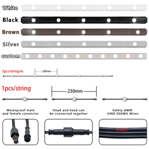 Luces LED de Navidad para Exteriores, Resistentes al Agua IP68, Blanco Cálido RGBW, Luces de Punto de Píxeles LED de 30 mm para Aleros, Decoración Navideña Permanente - Product Image 4