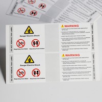 Étiquette d'avertissement pour cordon d'alimentation certifiée PGIS2, résistante à l'eau, à l'huile et aux hautes températures, pour l'électronique