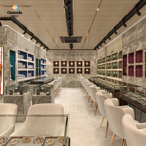 Hiện đại sang trọng MDF đồ trang sức Cửa Hàng Đồ Nội Thất Tường hiển thị Kệ thiết kế truy cập trang sức tủ trưng bày cho trung tâm mua sắm - Product Image 5