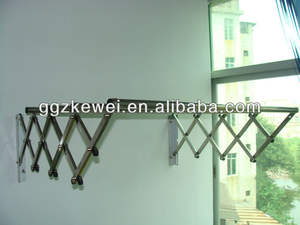 Porte-vêtements extensible mural en acier inoxydable MR-VP4-25 pour grande famille, pour le nettoyage et les chaussures - Product Image 3