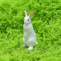 Figurine d'animal en PVC massif, lapin blanc, pour scènes de maison arctique, décoration de paysage, jouet de simulation transfrontalier, figurine de maternité