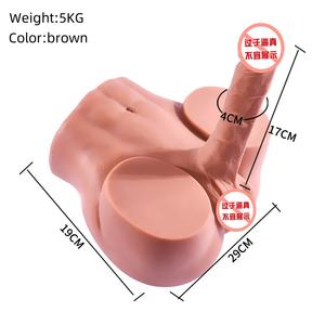 Hochwertiges weiches TPE <span class=keywords><strong>Dildo</strong></span> lebensechtes Halbkörper-Hüft-Masturbation modell Sexspielzeug für männliche und weibliche Erwachsene - Product Image 2