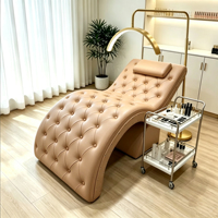 Lit de beauté capitonné de style européen pour extensions de cils et tatouages, design incurvé, personnalisable OEM