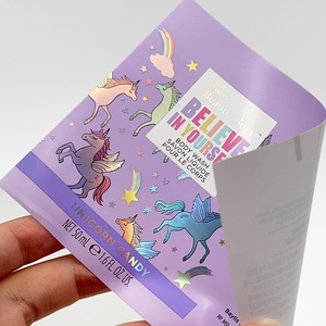 Tùy chỉnh Holographic nhãn dán nhãn cho cơ thể rửa chai Vinyl không thấm nước với pearlized kết thúc OEM - Product Image 2