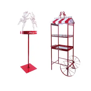 Creative Design Supermarkt Pos Pop Up Metalen Draad Display Plank Wijn & Whisky Flessen Hand Winkelwagen Display Stand