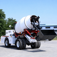 Petit camion malaxeur à béton autochargeur, mini malaxeur à ciment mobile 1m3 2m3 3m3, fourniture d'usine