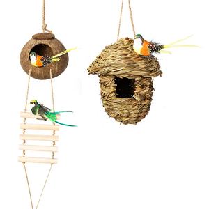 Stro Vogel Nest Fokbak Rutine Kippennest Vogelnest Dierenbenodigdheden Tuindecoratie Vogelkooi - Product Image 1