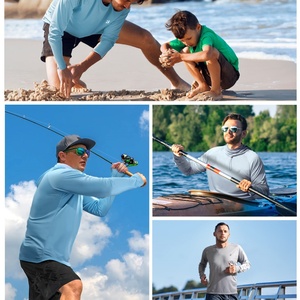 Camisas de Pesca Personalizadas al por Mayor, Manga Larga, Protección Solar UV UPF 50+, Transpirables para Hombre - Product Image 6