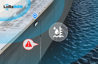 Alarme de détecteur de niveau d'eau de capteur de mesure de Distance de Lorawan Smart Bin de haute qualité