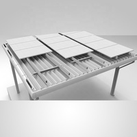 UISOLAR Maßgefertigtes Aluminium-Solarcarport-Stromsystem Vierpfosten-Struktur Polykristallines Silizium Kommerzieller Parkplatzüberdachung
