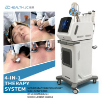 Consola Transcraneal Profesional Directa de Fábrica con 9 Sondas, Vibración y Calor, Terapia Capilar 3 en 1 para el Crecimiento del Cabello y Alivio del Dolor