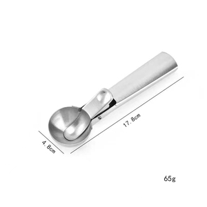 Cuchara reutilizable de acero inoxidable 430 para helado con gatillo, utensilio de cocina para hacer bolas de <span class=keywords><strong>hielo</strong></span> <span class=keywords><strong>en</strong></span> caja - Product Image 6