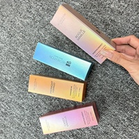 Boîte en carton holographique irisée personnalisée pour vaporisateur de parfum, boîtes d'emballage cosmétique imprimées au laser à effet de changement de couleur