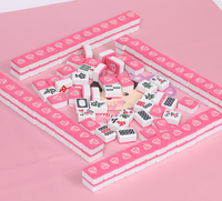 Set Mahjong Plastik Cetak Definisi Tinggi FACCUB Custom Modern Chibi Maruko-chan untuk Penggunaan di Rumah & Ruang Permainan
