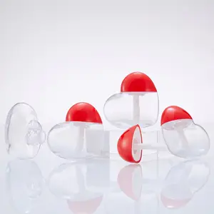 Benzersiz tasarım 5ml boş kalp şekilli sevimli kozmetik ambalaj plastik şişe dudak parlatıcı kutusu yağ borusu