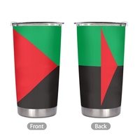 Gobelet isotherme en acier inoxydable de 20 oz avec impression personnalisée du drapeau national de la Martinique, tasse à usage quotidien pour la maison, le bureau, la salle de sport et l'entraînement