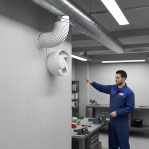 Ventilador de Techo ROBOTECH RPF-20P, Calidad Premium, Mejor Precio, Alto Rendimiento, Montaje en Pared/Techo, 110-240V, Ventilación, Fabricado en Plástico - Product Image 3