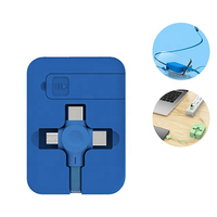 Câble de charge USB Type C rétractable 3-en-1 en gros, 3A, avec support de téléphone et ports de charge multiples pour appareils mobiles