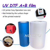 Film de transfert PET UV DTF Premium A/B en rouleau pour impression d'autocollants UV sur verre, métal, bouteille, logo personnalisé