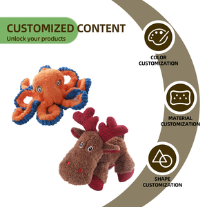 ओम गंध कस्टम लोगो रंग इंटरैक्टिव स्क्वैकी चाय चबाना टिकाऊ शेल कुत्ते के खिलौने - Product Image 3