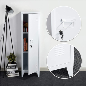 Armario de Acero Moderno de Una Puerta, Colorido, para Colgar Ropa, Estructura Desmontable, Recubrimiento Electrostático en Polvo, Precio de Fábrica - Product Image 5