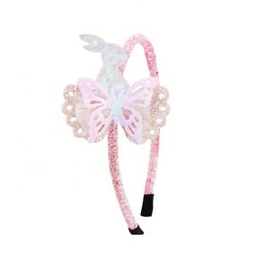 Coloré princesse mignon enfants filles fleur cheveux cerceau papillon bandeau pour enfants paillettes fête bandeaux bébé arc bandeau - Product Image 3