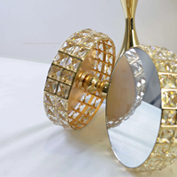 Présentoir de table à desserts en cristal pour mariage, boîte de rangement décorative pour desserts et cosmétiques, grand support à gâteaux, table artisanale