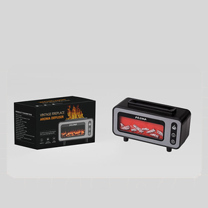 Mini humidificador eléctrico innovador con difusor de aroma de aceite esencial de aromaterapia con llama de fuego para hoteles y automóviles domésticos - Product Image 6