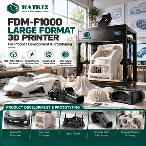 Imprimante 3D FDM grand format 1000x1000x1000mm avec plateau chauffant PLA et nivellement automatique pour gabarits industriels, fixations, outils d'assemblage et usine - Product Image 1