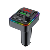 Transmetteur FM sans fil pour voiture 5.0, stéréo, prise en charge de la carte SD, APE/FLAC, double chargeur USB 3.1A rapide, lumière ambiante colorée