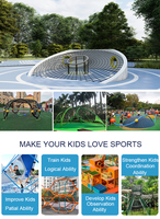Équipement de parc aquatique extérieur sur le thème de l'octopus marin MiTeng L0024, toboggans, filets d'escalade, acier inoxydable, plastique, CE