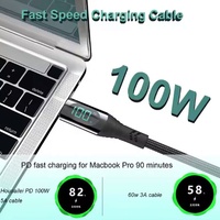 Affichage numérique LED Nylon rapide tressé 1.2M 2M 5A PD 140W USB C vers USB Type C Câble de données de charge rapide pour téléphone Android