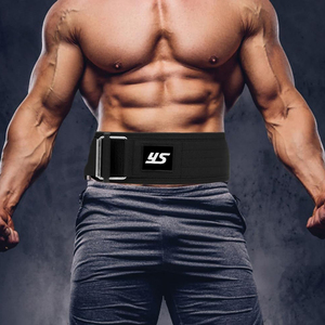 Cinturón de Levantamiento de Pesas para Hombre - Cinturón de Halterofilia Resistente con Gancho y Bucle, Soporte Lumbar Ajustable para Gimnasio - Product Image 3